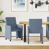 vidaXL Dining Stoelen met Wielen 2 pcs Blauw 57 x 66 x 94 cm