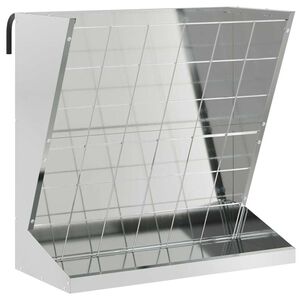 vidaXL Hooi Feeder zilver 71 x 33 x 70 cm 5 kg Gegalvaniseerd staal