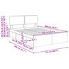 vidaXL Bedframe Grijs Sonoma 150 x 200 cm Massief grenenhout