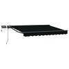 vidaXL Handmatige Luifelhouder met LED's Zwart en Anthraciet 3 x 2,5 m