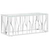 vidaXL Salontafel 110x45x45 cm roestvrij staal en glas