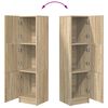 vidaXL Hoge Kast Sonoma eiken 31.5 x 32 x 124 cm Bewerkt hout