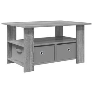 vidaXL Salontafel Grijs Sonoma 77 x 55 x 42 cm Bewerkt hout