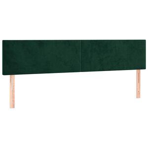 vidaXL Hoofdborden 160x5x78/88 cm fluweel donkergroen