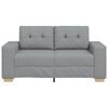 vidaXL Loveseat bank 160x77x82 cm stof lichtgrijs