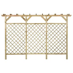 vidaXL Tuinhek met latwerk en pergola 300x50x200 cm ge&iuml;mpregneerd hout