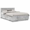 vidaXL Bedframe met hoofdeinde Betongrijs 160 x 200 cm Bewerkt hout