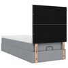 vidaXL Ottoman bed met matras en LED's 100x200cm stof lichtgrijs