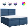 vidaXL Boxspring met matras stof blauw 200x200 cm