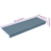 vidaXL Trapmatten 30 st 65x21x4 cm Zeeblauw Rechthoekige Rand
