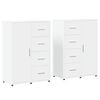 vidaXL Dressoirs 2 st 60x31x84 cm bewerkt hout wit