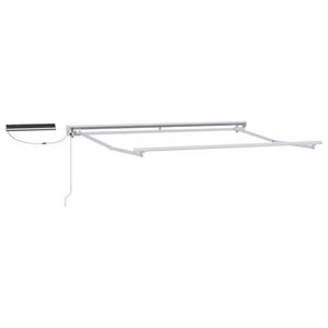 vidaXL Elektrisch uitschuifbaar zonnescherm frame Wit 2,5 x 2 m Staal