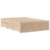 vidaXL Bedframe zonder matras met lades massief grenenhout 160x200 cm