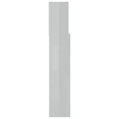 vidaXL Hoofdbordkast 120x19x103,5 cm hoogglans wit