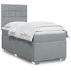 vidaXL Boxspring met matras stof lichtgrijs 90x190 cm