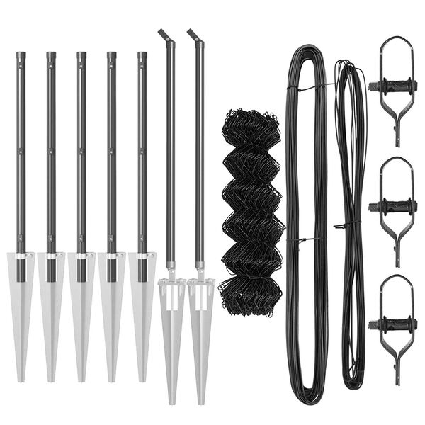 vidaXL Afrasteringspaal Grijs 10 x 0,4 m (60 x 60 mm gaas)