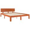 vidaXL Bedframe Wasbruin 140 x 190 cm Massief grenenhout