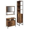 vidaXL Badkamermeubelset 3 st Oud Hout 33 x 33 x 185,5 cm Bewerkt hout