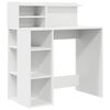 vidaXL Bureau met plank met opslag Wit 90 x 48 x 101,5 cm Bewerkt hout