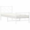 vidaXL Bedframe met hoofd- en voeteneinde metaal wit 75x190 cm