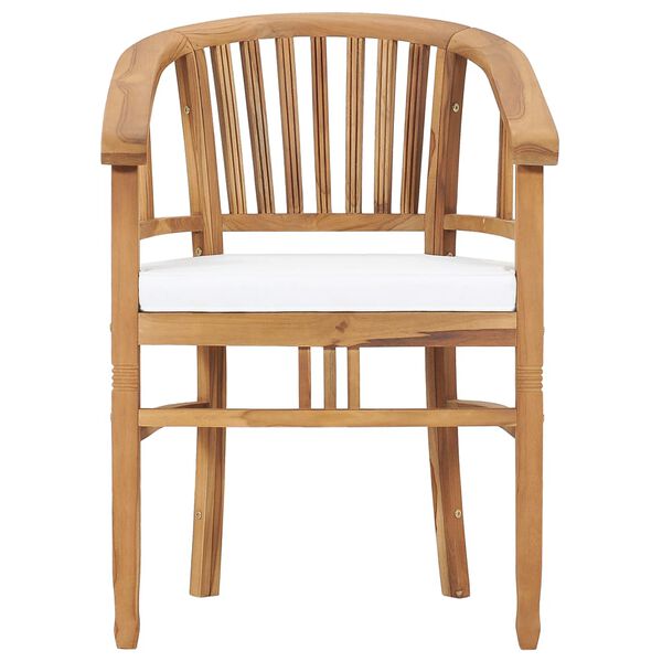 vidaXL 9-delige Tuinset met kussens massief teakhout