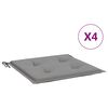 vidaXL Tuinstoelkussens 4 st 40x40x3 cm oxford stof grijs