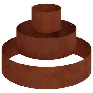 vidaXL Plantenbak Roestig 90 x 90 x 20 cm weervast staal