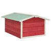 vidaXL Overkapping voor grasmaaier 72x87x50 cm vurenhout rood en wit