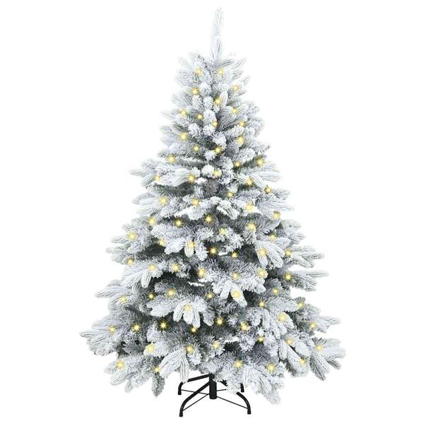 vidaXL Kunstkerstboom met 150 LED met standaard Wit 150 cm PE en PVC
