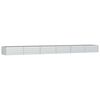 vidaXL Plantenbak verhoogd 600x80x45 cm gegalvaniseerd staal zilver