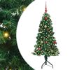 vidaXL Hoek Kunstkerstboom met 150 LED Groen 150 cm PVC en Metaal