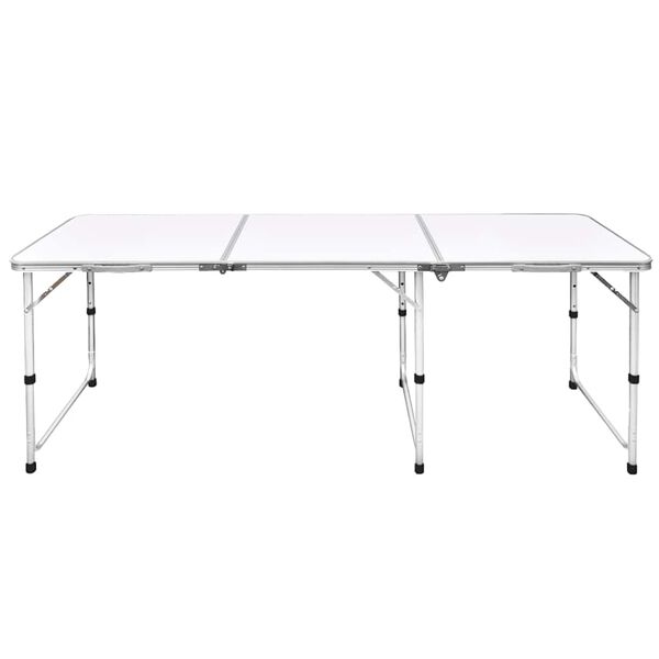 Campingtafel inklapbaar en verstelbaar in hoogte aluminium 180 x 60 cm