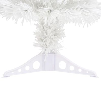 vidaXL Kunstkerstboom met verlichting 64 cm glasvezel wit