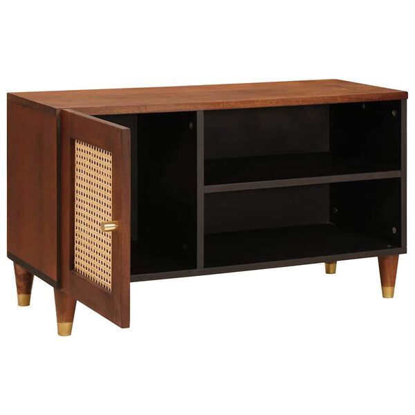 vidaXL TV-kast met plank Bruin 80 x 31,5 x 46 cm Massief Mango Hout