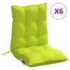 vidaXL Stoelkussens 6 st lage rug oxford stof felgroen