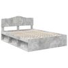 vidaXL Bedframe Concerte Grijs 150 x 200 cm Massief grenenhout