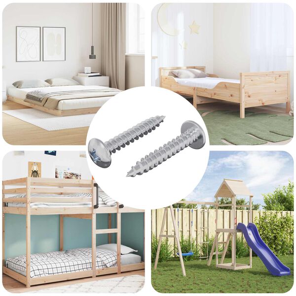 vidaXL Zelftappende Nagel 2 pcs Verzinkt 4 x 25 mm Staal