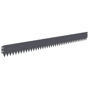 vidaXL Gazonrand 10 st 103 x 10 cm Staal Antraciet