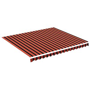 vidaXL Vervangingsdoek voor luifel 400x350 cm polyester oranje en bruin