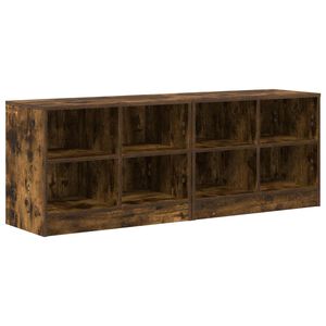 vidaXL Bed kast 2 pcs Gerookt eiken 66 x 33 x 48 cm Bewerkt hout