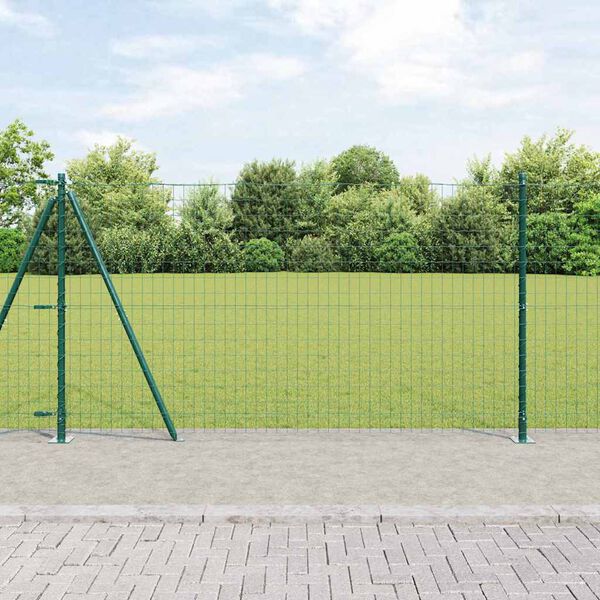 vidaXL Hecke met palen Groen 1.2 x 10 m Staal