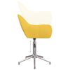 vidaXL Eetkamerstoel draaibaar stof geel