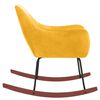 vidaXL Schommelstoel fluweel geel
