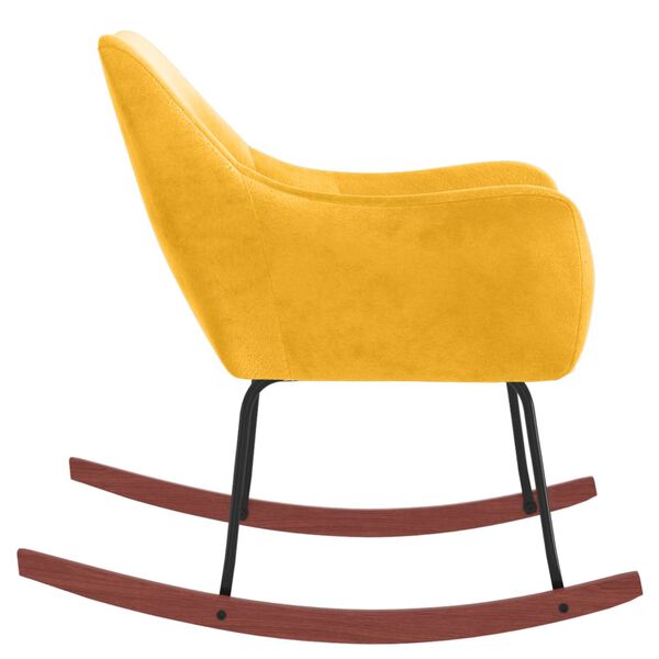 vidaXL Schommelstoel fluweel geel