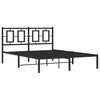 vidaXL Bedframe met hoofdbord metaal zwart 140x190 cm