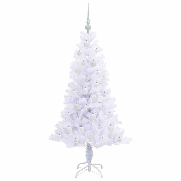 vidaXL Kunstkerstboom met 150 LED Wit 150 cm PVC en Staal