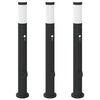 vidaXL Bolderverlichting met sensor en stopcontact 3 stuks 80 cm