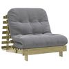 vidaXL Futon slaapbank met matras 90x206x11 cm ge&iuml;mpregneerd hout