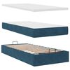vidaXL Ottoman bed met matrassen 200x200cm fluweel donkerblauw
