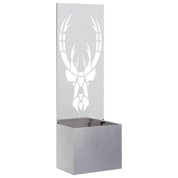 vidaXL Tuin Privacy Screen Zilver 50 x 140 cm Roestvrij staal